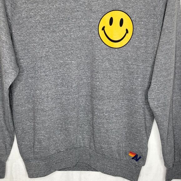 Aviator Nation Smiley Face Crew Neck Sweater Size Small - Picture 3 of 8